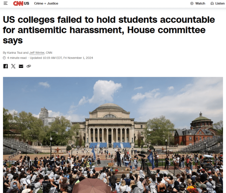 US colleges failed to hold students accountable for antisemitic harassment, House committee says