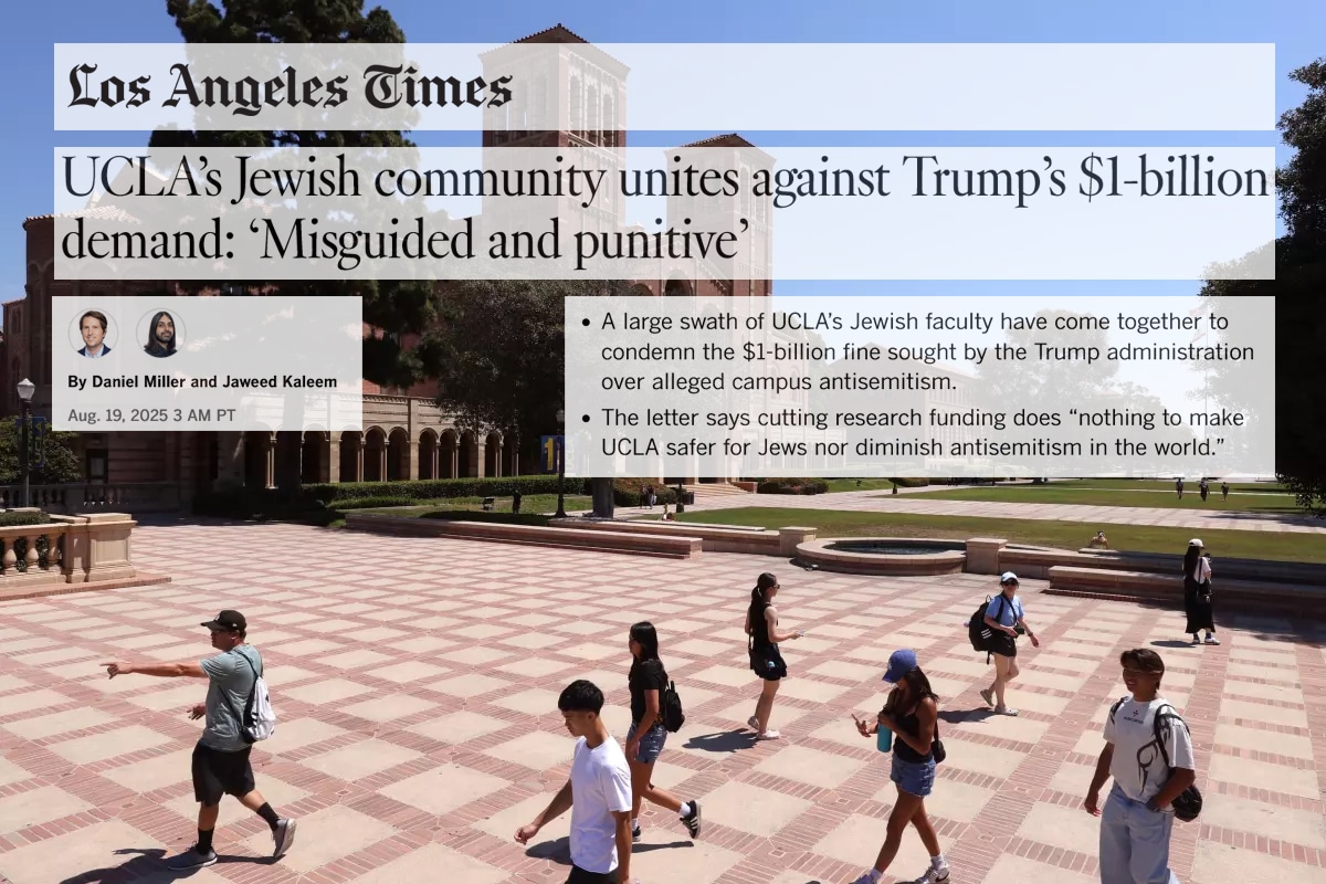 UCLA’s Jewish community unites against Trump’s -billion demand: ‘Misguided and punitive’