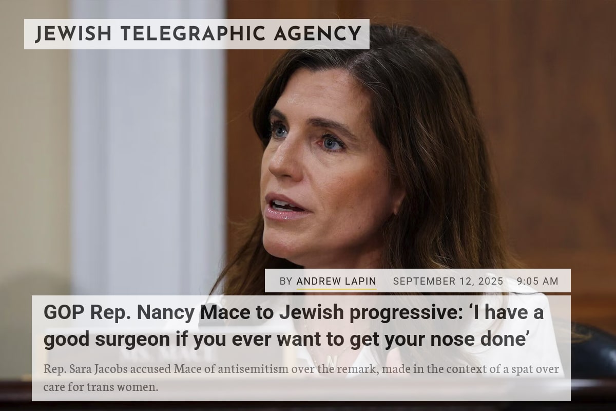 GOP Rep. Nancy Mace to Jewish progressive: ‘I have a good surgeon if you ever want to get your nose done’,
