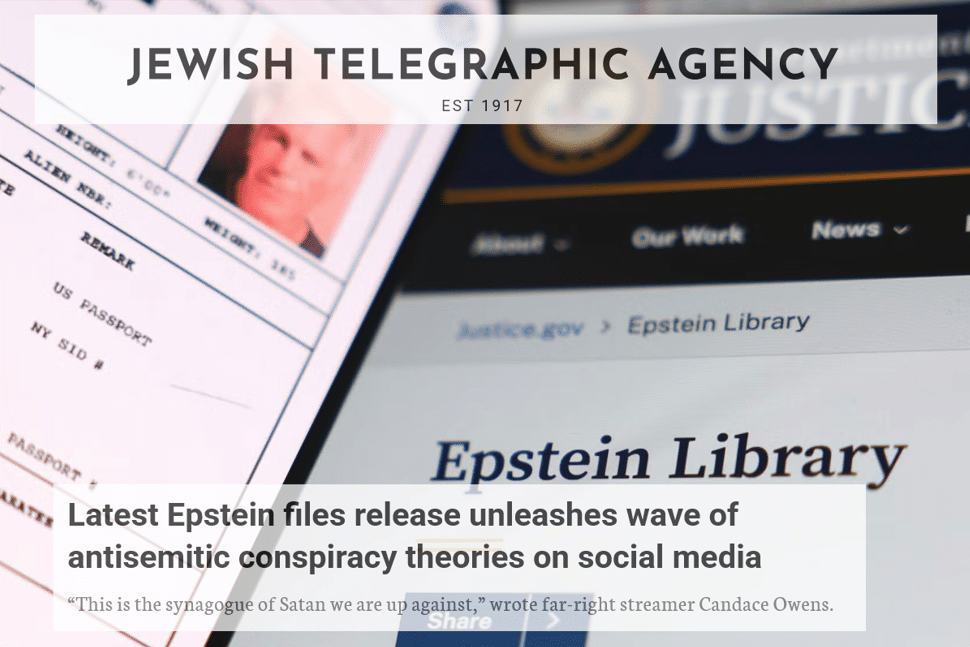 Latest Epstein files release unleashes wave of antisemitic conspiracy theories on social media